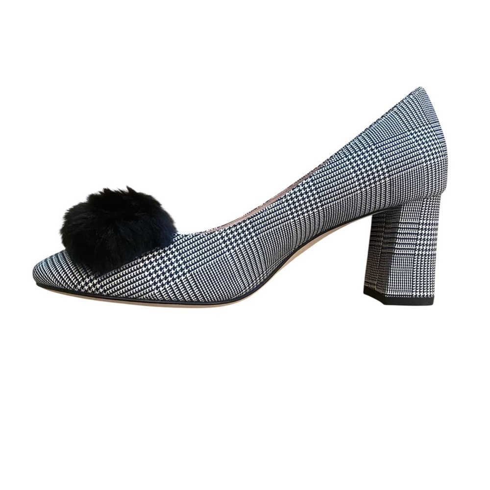 Kate Spade Women’s Carine Houndstooth Pumps Black White New Size 8.5 de-labeled